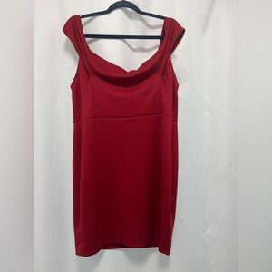 Charlotte Russe Red Cowl Neck Bodycon Dress Plus Size 2XL